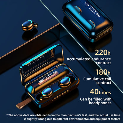 09 9D TWS Bluetooth 5.0 Auriculares 2200mAh Caja de carga Auriculares inalámbricos Estéreo Deportes Auriculares impermeables Auriculares con micrófono