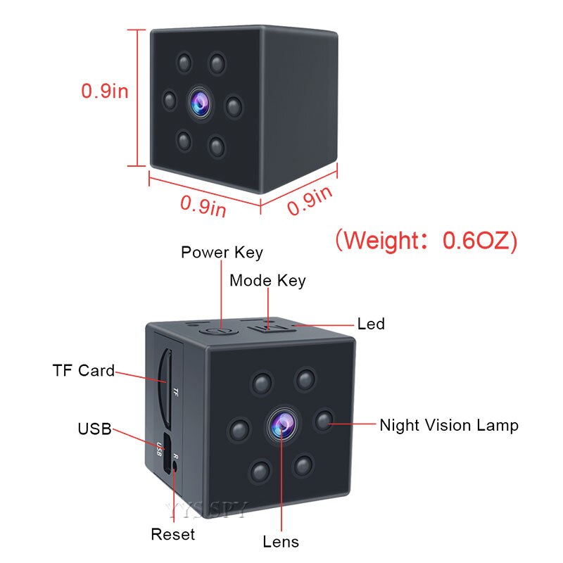 1080P Mini cámara magnética Camara Espia Oculta Sensor de movimiento IR visión nocturna Full HD Video Audio grabadora Micro Cam Gizli Kamera