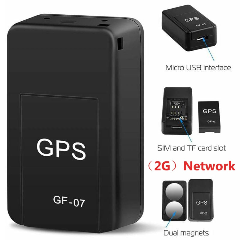 Mini GF-07 GPS Car Tracker Real Time Tracking Anti-Theft Anti-lost Locator Strong Magnetic Mount 2G SIM Message Positioner