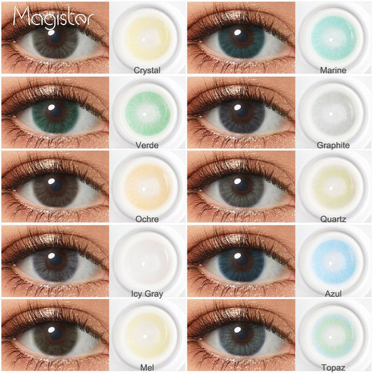 Naturlig färg lins ögon 1 par färg kontaktlinser för ögon Skönhet kontaktlinser ögon kosmetiska färg lins ögon