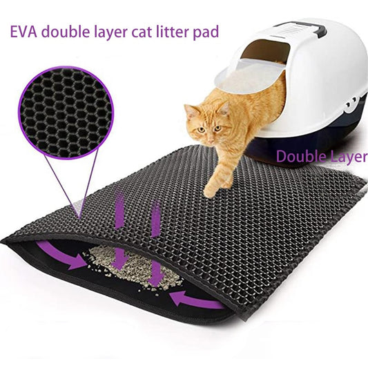 Vattentät kattsandmatta för husdjur med dubbla lager för husdjursskräp. Halkfri sandkattdyna Tvättbar sängmatta Clean Pad Produkter